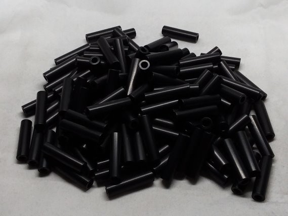 Aluminum Spacer 1/4 OD x #6 Hole x 1.000 Long - Black Anodized