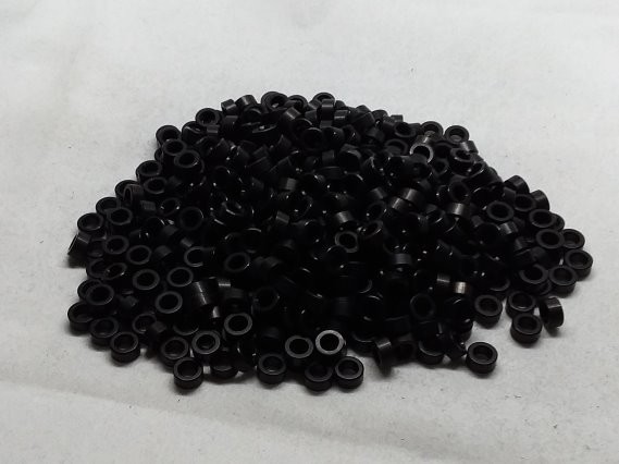 Aluminum Spacer 1/4 OD x #6 Hole x 1/8 Long - Black Anodized