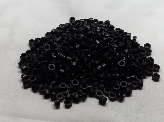 Aluminum Spacer 1/4 OD x # 6 Hole x 4 Long - Black Anodized