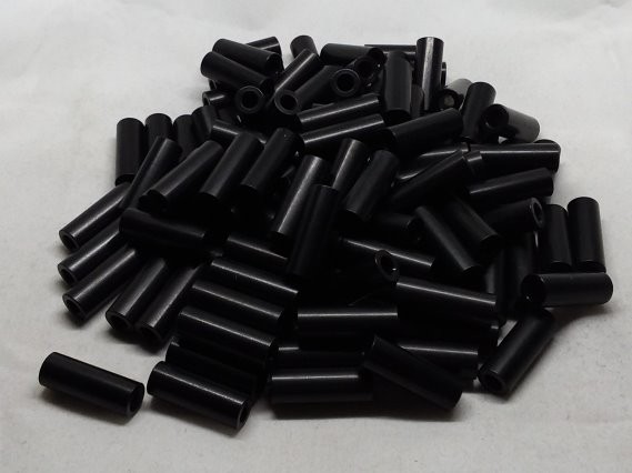 Aluminum Spacer 5/16 OD x #8 Hole x 7/8 Long - Black Anodized