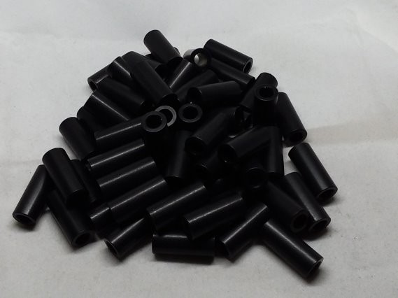 Aluminum Spacer 3/8 OD x #12 Hole x 7/8 Long - Black Anodized