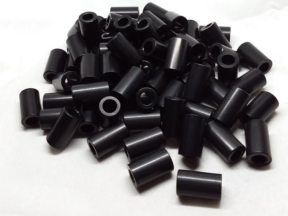 Aluminum Spacer 7/16 OD x 1/4 ID x 3/4 Long-Black Anodized