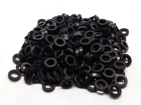 Aluminum Spacer 7/16 OD x 1/4 ID x 1/8 Long-Black Anodized