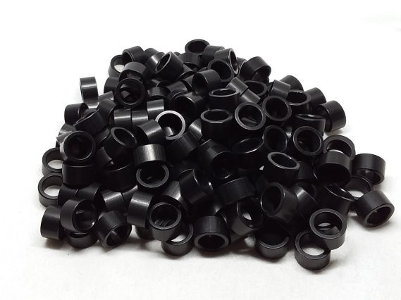 Aluminum Spacer 7/16 OD x 5/16 or 8mm x 1/4 Long-Black Anodized