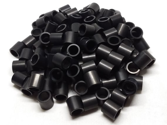 Aluminum Spacer 7/16 OD x 5/16 or 8mm x 7/16 Long-Black Anodized