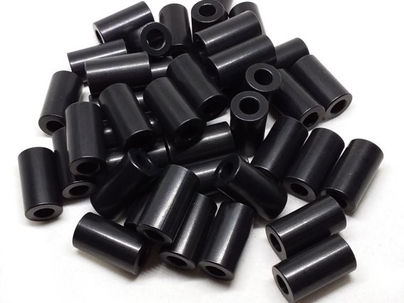 Aluminum Spacer 1/2 OD x 1/4 ID x 29/32 Long-Black Anodized 