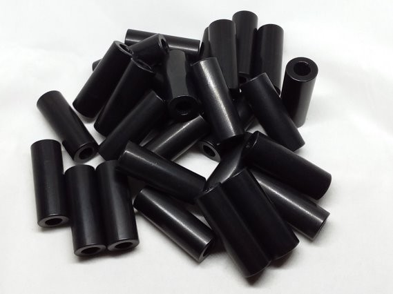 Aluminum Spacer 1/2 OD x 1/4 ID x 1-3/8 Long - Black Anodized