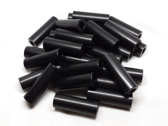 Aluminum Spacer 1/2 OD x 1/4 ID x 1-1/2 Long - Black Anodized