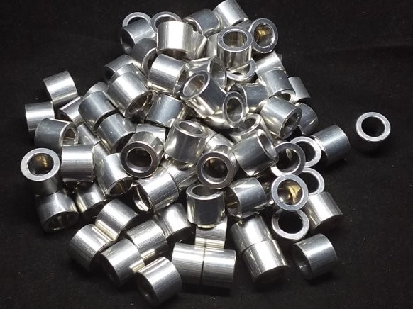 Aluminum Spacer 1/2 OD x 8mm or 5/16 ID x 10mm Long 