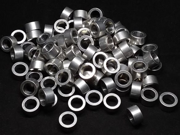 Aluminum Spacer 1/2 OD x 5/16 or 8mm ID x 17/64 Long