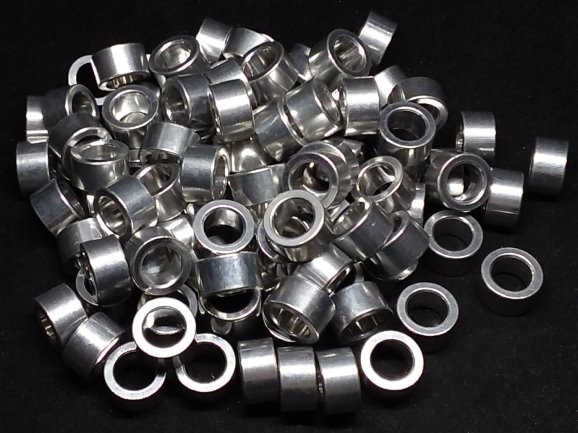Aluminum Spacer 1/2 OD x 5/16 or 8mm ID x 9/32 Long
