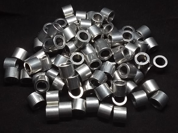 Aluminum Spacer 1/2 OD x 5/16 or 8mm ID x 13/32 Long