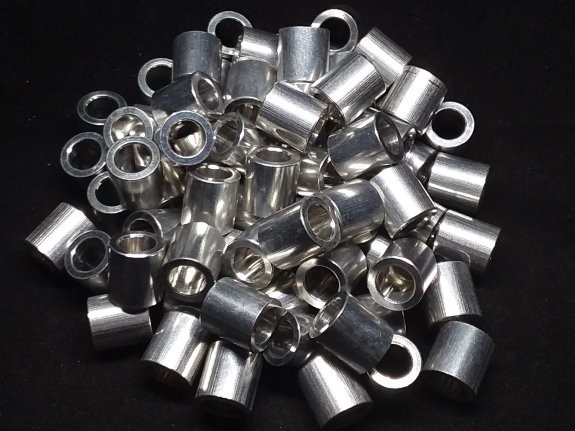 Aluminum Spacer 1/2 OD x 5/16 or 8mm ID x 17/32 Long 