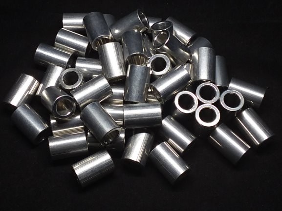 Aluminum Spacer 1/2 OD x 5/16 or 8mm ID x 3/4 Long