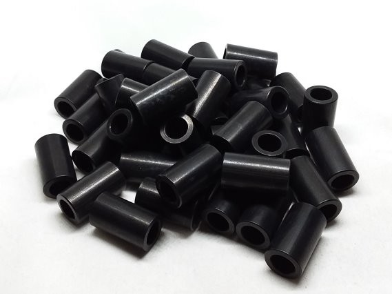 Aluminum Spacer 1/2 OD x 5/16 or 8mm ID x 7/8 Long - Black Anodized