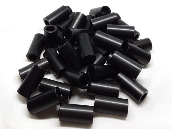Aluminum Spacer 1/2 OD x 5/16 or 8mm ID x 1.000 Long - Black Anodized