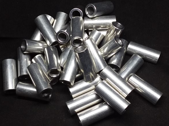 Aluminum Spacer 1/2 OD x 5/16 or 8mm ID x 1-3/16 Long