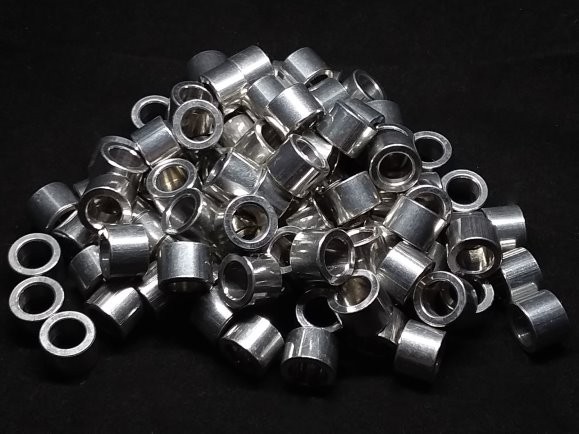 Aluminum Spacer 1/2 OD x 8mm or 5/16 ID x 9mm Long