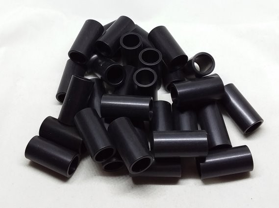 Aluminum Spacer 1/2 OD x 3/8 ID x 1.000 Long - Black Anodized