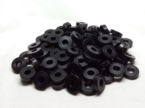 Aluminum Spacer 5/8 OD x 1/4 ID x 3/16 Long - Black Anodized