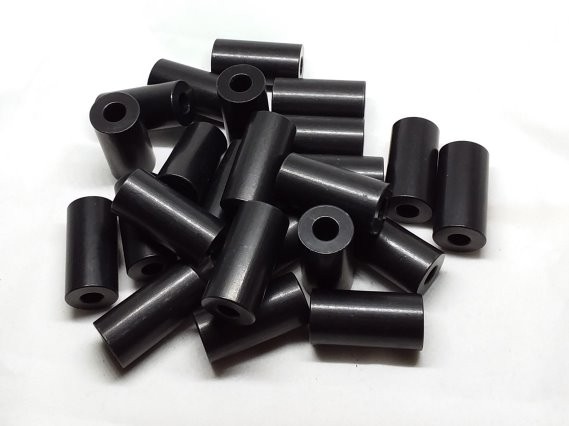 Aluminum Spacer 5/8 OD x 1/4 ID x 1-1/4 Long - Black Anodized