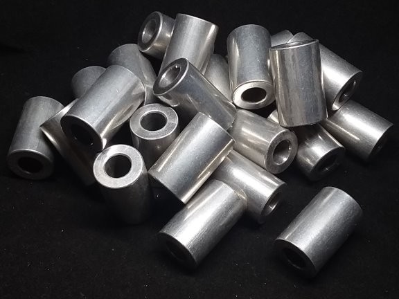 Aluminum Spacer 5/8 OD x 5/16 or 8mm ID x 1.005 Long