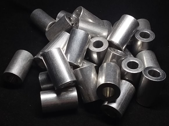 Aluminum Spacer 5/8 OD x 5/16 or8mm ID x 1.010 Long