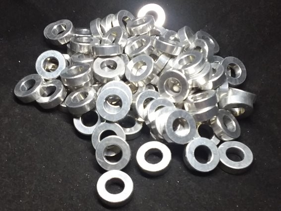 Aluminum Spacer 5/8 OD x 5/16 or 8mm ID x 3/16 Long