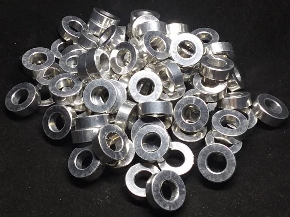 Aluminum Spacer 5/8 OD x 5/16 or 8mm ID x 7/32 Long