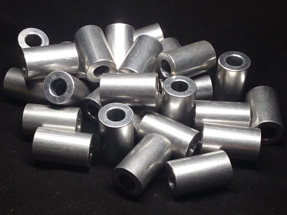 Aluminum Spacer 5/8 OD x 5/16 or 8mm ID x 26mm Long