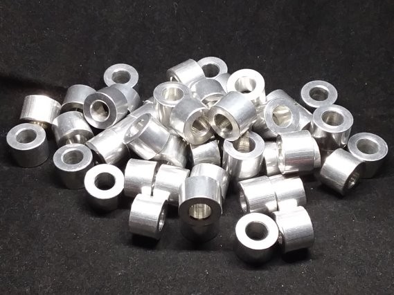 Aluminum Spacer 5/8 OD x 5/16 or 8mm ID x 7/16 Long