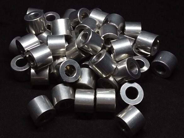 Aluminum Spacer 5/8 OD x 5/16 or 8mm ID x 1/2 Long