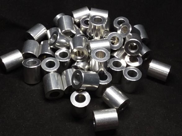 Aluminum Spacer 5/8 OD x 5/16 or 8mm ID x 11/16 Long 