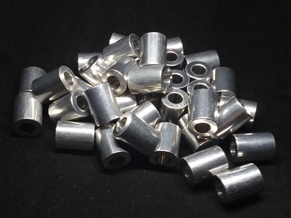Aluminum Spacer 5/8 OD x 5/16 or 8mm ID x 13/16 Long