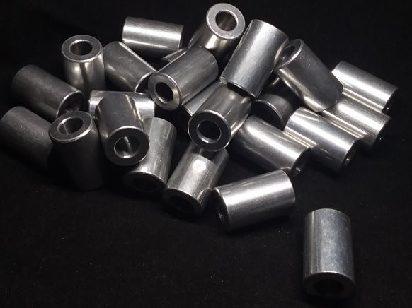 Aluminum Spacer 5/8 OD x5/16 or 8mm ID x 1.000 Long