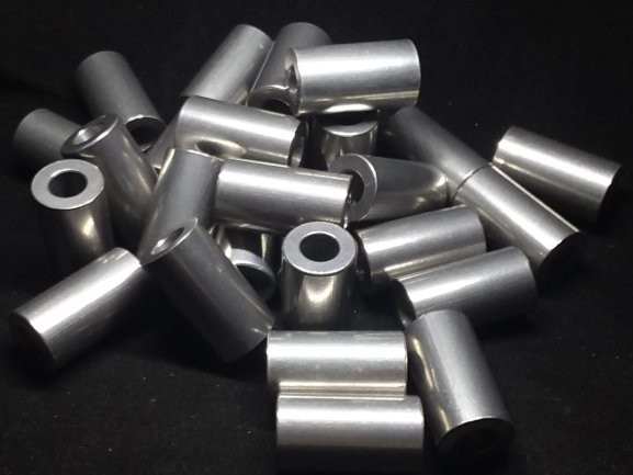 Aluminum Spacer 5/8 OD x 5/16 or 8mm ID x 1-1/8 Long