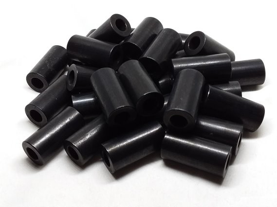 Aluminum Spacer 5/8 OD x 5/16 or 8mm ID x 1-1/4 Long - Black Anodized