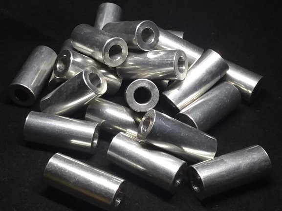 Aluminum Spacer 5/8 OD x 5/16 or 5mm ID x 1-3/8 Long