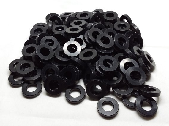 Aluminum Spacer 5/8 OD x 5/16 or 8mm ID x 1/8 Long - Black Anodized