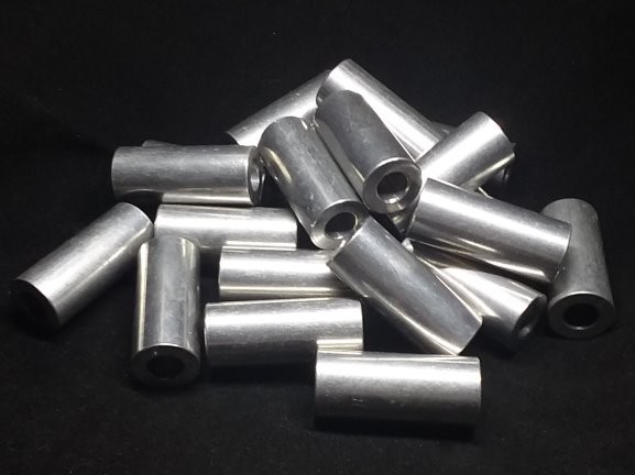 Aluminum Spacer 5/8 OD x 5/16 or 8mm ID x 1-7/16 Long