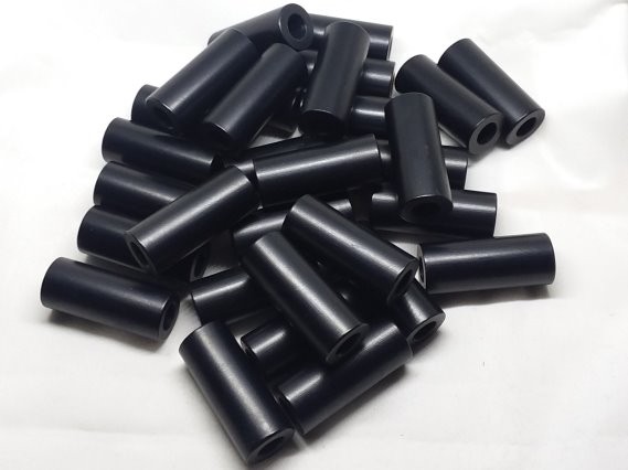 Aluminum Spacer 5/8 OD x 5/16 or 8mm ID x 1-1/2 Long - Black Anodized