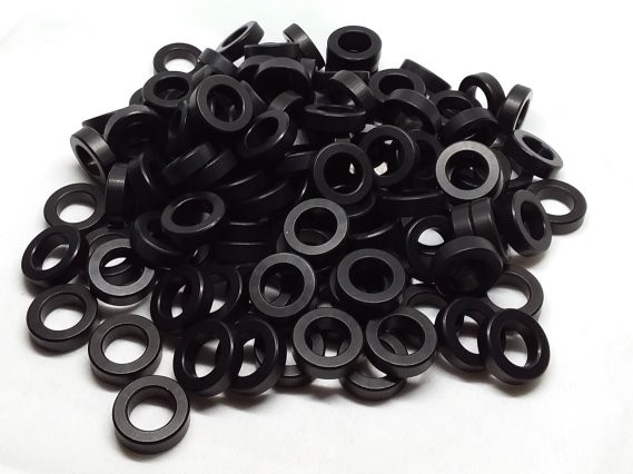 Aluminum Spacer 5/8 OD x 3/8 ID x 3/16 Long - Black Anodized