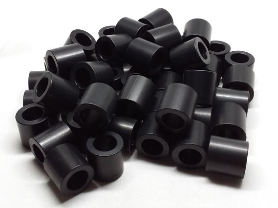 Aluminum Spacer 5/8 OD x 3/8 ID x 5/8 Long - Black Anodized