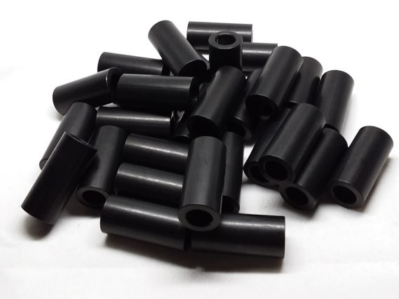 Aluminum Spacer 5/8 OD x 3/8 ID x 1-1/4 Long - Black Anodized