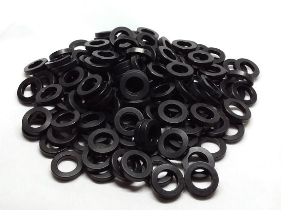Aluminum Spacer 5/8 OD x 3/8 ID x 1/8 Long - Black Anodized