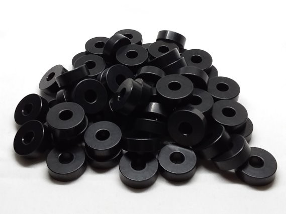 Aluminum Spacer 3/4 OD x 1/4 ID x 1/4 Long - Black Anodized