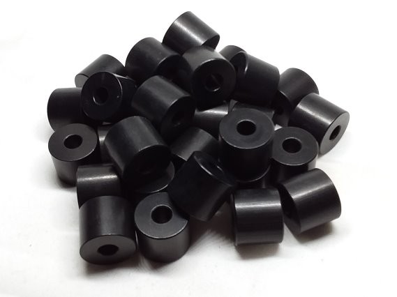 Aluminum Spacer 3/4 OD x 1/4 ID x 5/8 Long - Black Anodized 
