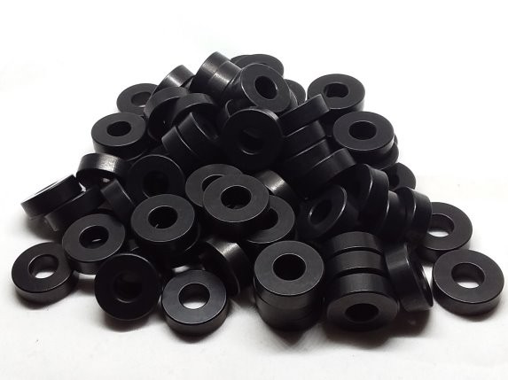 Aluminum Spacer 3/4 OD x 5/16 ID x 1/4 Long - Black Anodized