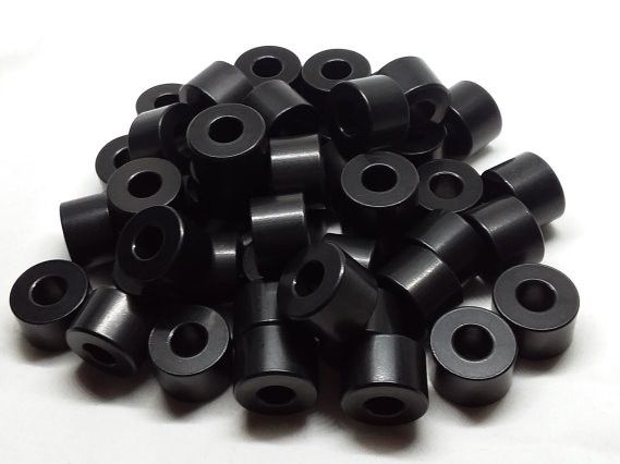 Aluminum Spacer 3/4 OD x 5/16 ID x 1/2 Long - Black Anodized