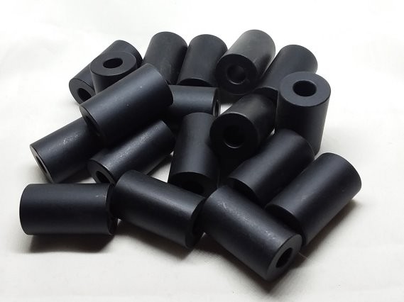 Aluminum Spacer 3/4 OD x 5/16 ID x 1-1/4 Long - Black Anodized